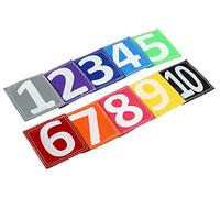 Tumbl Trak Sticky Manipulatives - Numbers Spot Markers - Non-Slip Velcro Carpet Marker - for Gymnastics and Cheer Agility Training