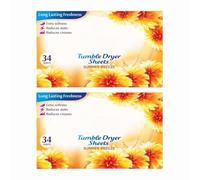 Tumble Dryer 34 Sheets Summer Breeze x2 - Fresh Scented Fabric Softener - Reduces Static, Wrinkles & Adds Long-Lasting Freshness with Welari Thank You Card | (2pack)