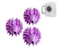 Tumble Dryer Balls 3 Pack - Reusable Anti Static Dryer Balls - Natural Fabric Softener for Laundry, Eco Friendly Dryer Accessories (Purple)