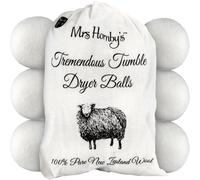 Tumble Dryer Balls Pack of 6 XL - 100% Wool, Natural Fabric Softener, Reduces Wrinkles, Hypoallergenic, Reusable, Reduce Noise, Unscented