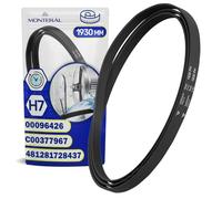 Tumble Dryer Belt 1930 mm H7 with the Original Code 8996470700601 for AEG 00096426 for Bosch 514240 for Blomberg C00377967 for Indesit 481281728437 for Whirlpool - Warranty 10 Years - MONTERAL