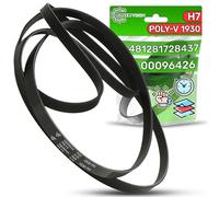 Tumble Dryer Belt Poly-V 1930 H7 with Original Code 00096426 40001012 481281728437 8996470700601 for Bosch for Bauknecht for Whirlpool - Warranty 5 Years - ONIX TECH