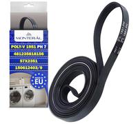 Tumble Dryer Belt Poly-V 1951 PH 7 with the Original Code 481235818156 for Whirlpool for Bauknecht 57X2351 for Brandt 150612403/9 for AEG for Electrolux - MADE IN EU - Warranty 10 Years - MONTERAL