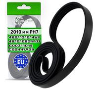 Tumble Dryer Belt Poly-V 2010 mm PH7 with Original Code 480112101469 481010824411 C00311014 C00447908 for Whirlpool for Indesit - MADE IN EU - Warranty 5 Years - ONIX TECH