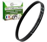 Tumble Dryer Belt Poly-V 285 mm PHE 4 with Original Code 491500303 for Arcelik for Beko 81851303 for Küppersbusch C00868140 for Whirlpool for Indesit - Warranty 5 Years - MADE IN EU - ONIX TECH
