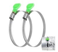 Tumble Dryer Hose Clamp, Duct Hose Clamp, 2X Stainless Steel Hose Clamp, Adjustable 3.5-4.3 Inch, RV Clamp, Worm Screw Clamp to Fix Hose