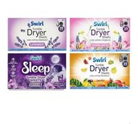 Tumble Dryer Laundry Sheets, Lavender, Spring Fresh, Tropical, Chamomile | 4 Pack x 35 Sheets per Pack, Total 140