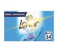Tumble Dryer Sheets 34 Sheets Long-Lasting Fresh Floral Scent Freshness Booster Reduces Static, Cling, Freshens Clothes & Fabric Softener (Spring Awakening)