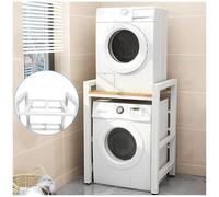 Tumble Dryer Stand Washer Dryer Stand Stacking Kit with Shelf Height Adjustable Over Washer Storage Rack Unit Drum Washing Machine Cabinet for Balcony Laundry,3