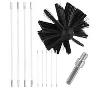 Tumble Dryer Vent Brush, Chimney Brush & Rod Set,Dryer Vent Cleaner, Chimney Sweep - Wood Stove Cleaning Kit, Flexible Fireplace Cleaning Rods for Chem