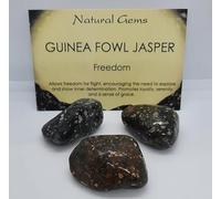 Tumble Stone | Set of 3 (20-30mm) | Guinea Fowl Jasper | Freedom