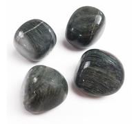 Tumbled Green Hair Jasper Stones (4 Pack) - 1-1.5 Inch Smooth Crystals for Grounding, Nature Connection & Healing - Polished Nurturer's Stone, Growth & Tranquility