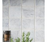 Tumbled Ibiza Marble Tiles (White, Sample (100x100))