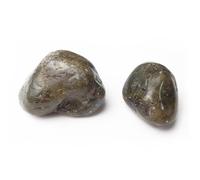 Tumbled Labradorite Stones (2 Pack) - 1-1.5 Inch Smooth Stone of Magic for Transformation, Intuition & Protection - Polished Healing Crystals with Flash, Aura Shielding