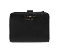 Tumbled-leather Bi-fold Wallet - female - Emporio Armani - Wallets & Cardholders - Black - ONE SIZE - Accessories ONE SIZE