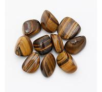 Tumbled Polished Natural Tiger's Eye Stones, Crystals and Healing Stones Quartz Bulk for Wicca, Reiki, Healing Energy, Chakra Stones, Witchcraft Supplies(10Pcs)
