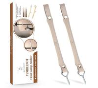 TUMBLENOT Floor Lamp Anchor, Baby-Proof Pet-Proof, Heavy Duty PU Leather (2PCS) Child Safety Reusable and Beautiful Design Easy Installation No Tools Needed