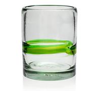 Tumbler, Blended Green, Hand Blown from Recycled Glass - fair Trade and Handmade in Mexico