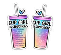 Tumbler Care Instructions Cards, Cup Care Instructions Cards, Tumblers Care Instruction Insert for Small Business, Customer Directions Cards, Small Online Shop Package Insert, 50 Pack 6JE048