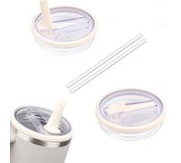 Tumbler Flip Straw Lid Replacement fit for Stanley Quencher, 2 Pack 40 oz Reusable Tumbler Cover for Stanley Cup Proof Splash