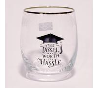 Tumbler Glass for Graduation Celebrations (Tassel Hassle)