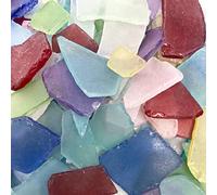 Tumbler Home Sea Glass for Crafts, Decor and Vase Filler. Frosted Beach Glass in Bulk. 25oz Assorted Colors Seaglass Pieces