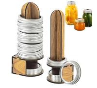 Tumbler Lid Organizer - Jar Lids | Wood Canning Lid Holder, Sauce Jar, Ring Organizer For Jam Making Pickling Vegetables Food Preservation Kitchen Pantry Organization Cooking Enthusiasts