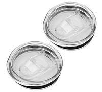 Tumbler Lids,2 Pcs Replacement Lids for Stainless Steel Tumbler Travel Cup,Clear Plastic Tumbler Replacement Lids Spill Proof Durable Covers for12/16/20 Oz Stainless Steel Travel Cups