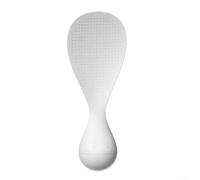 Tumbler Rice Spoon with Upright Handle for Stand Up Use, PP Material Kitchen Utensil Designed to Facilitate Easy Serving and Cleaning of Rice (White)