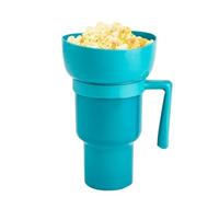 Tumbler With Snack Bowl, Cup Bowl Combo, Tumbler Popcorn Bucket, Snack Cup, 2 In 1 Snacks Drink Cups, Stadium Tumblers, Snacks Containers For Popcorn Juice Drinks For Movies And Stadium