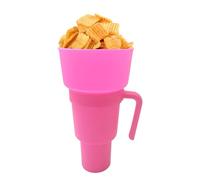 Tumbler With Snack Bowl, Cup Bowl Combo, Tumbler Popcorn Bucket, Snack Cup, 2 In 1 Snacks Drink Cups, Stadium Tumblers, Snacks Containers For Popcorn Juice Drinks For Movies And Stadium