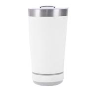 Tumbler with Speaker - 473ml Coffee Travel Mug | Stainless Steel Wireless Music Cup, Integrated Speaker At Base for Beach Camping BBQ and Party Includes USB Cable for Juice and Drinks