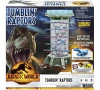 Tumblinâ€™ Raptors Jurassic World Dominion Game with Movie Inspired Tower