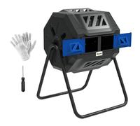 Tumbling Compost Bin Dual Chamber 360 Rotating Composter 160L