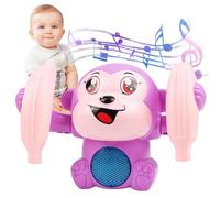 Tumbling Monkey - ABS 13x8x9cm | Electric Monkey Toy | Electric Flipping Dancing Monkeys | Voice Control Rolling 360° Monkeys Toy With Bananas For Interactive Play And Family Entertainment