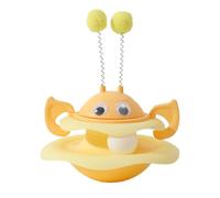 Tumbling Rotating Cat Toy, Tumbling Cat Toy, Interactive Cat Toy with Bee, Rotating Play Plate in Little Bee Design for Medium and Small Cats