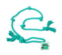 Tumbo Tough Tug Rope Dog Toy - (5 ft Long Strong and Durable Rope Pull Toy with Handle) TUG of WAR Dog Toy (Bahama Blue)