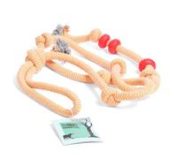 Tumbo Trunk Tug - 8 feet Long Tree Trunk Rope Toy with Handle & Rubber Rings - Tug of war Dog Rope Toy for Aggressive chewers - Extra Large Dog Toys - Large Breed Dog Toys Dogs Love tug of war Rope