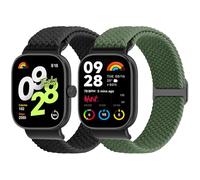 TumCez Braided Nylon Bracelet Compatible with Xiaomi Redmi Watch 5 Wristband/Xiaomi Redmi Watch 4 Bracelet/Xiaomi Smart Band 9 Pro Bracelet/Xiaomi Smart Band 8 Pro Wristband Replacement Strap for Men