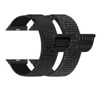 TumCez Pack of 2 Nylon Replacement Strap Compatible with Apple Watch Strap 49 mm 45 mm 44 mm 42 mm 41 mm 40 mm 38 mm for Women Men, Adjustable Sports Strap for Apple Watch Series 9 8 7 6 5 4 3 SE