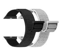 TumCez Pack of 2 Nylon Replacement Strap Compatible with Apple Watch Strap 49 mm 45 mm 44 mm 42 mm 41 mm 40 mm 38 mm for Women Men, Adjustable Sports Strap for Apple Watch Series 9 8 7 6 5 4 3 SE