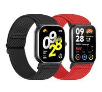 TumCez Replacement Strap Compatible with Xiaomi Redmi Watch 6/Redmi Watch 5/Redmi Watch 4/Xiaomi Smart Band 9 Pro/Smart Band 8 Pro Bracelet for Men and Women, Black+red, 6.5 Zoll-9.8 Zoll (165mm-250mm
