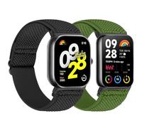 TumCez Replacement Strap Compatible with Xiaomi Redmi Watch 6/Redmi Watch 5/Redmi Watch 4/Xiaomi Smart Band 9 Pro/Smart Band 8 Pro Bracelet for Men and Women, Black and army green., 15 mm