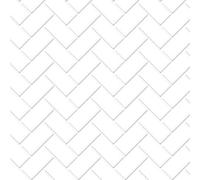 Tumdee Miniatures Dolls House 1:12th Scale A3 White Herringbone Metro Tiles Wallpaper