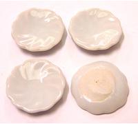Tumdee Miniatures Set of 4 White Ceramic Plates Dolls House Accessories W7
