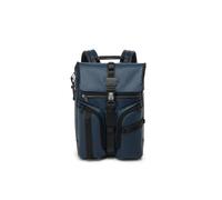 Tumi Alpha Bravo Surveillance Rolltop Backpack Navy Coated Canvas