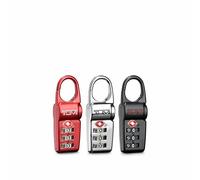TUMI - TSA Lock Box - Combination Lock for Luggage & Backpack - TSA-Approved Locks - Travel Security Accessories - Set of 3 - Black/Silver/Red, Black, One Size, TSA Lock Box Set of 3