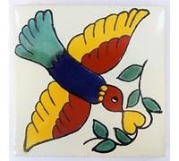 Tumia LAC Ceramic Mexican Tile - 10.5cm- Handmade and Ethically Traded Individual Tile