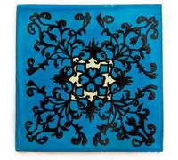 Tumia LAC Ceramic Mexican Tile - 10.5cm- Handmade and Ethically Traded Individual Tile - 25 Pack