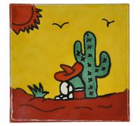 Tumia LAC Handmade Mexican Talavera Tile - Authentic Style Alonzo Ceramic Tiles for Crafts, Backsplashes and Home Improvement - 25 Pack